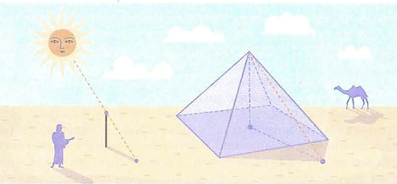 Чертёж пирамиды Хеопса.